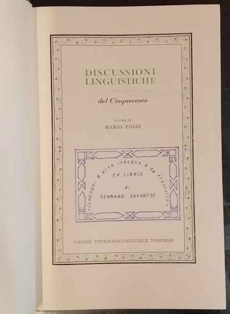 Discussioni linguistiche del Cinquecento - copertina