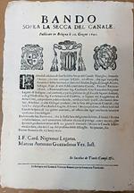 Per la secca del canale. Pubblicato in Bologna li 8 giugno 1690