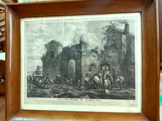 Le colombier du Mareschal. Gravé d'apres le Tableau original de P.Wouvermens de vingt pouces six lignes de large sur dix sept poces de haus qui est du Cabinet de Monsieur D'Argenville Maitre des Comptes (n° 26) - copertina