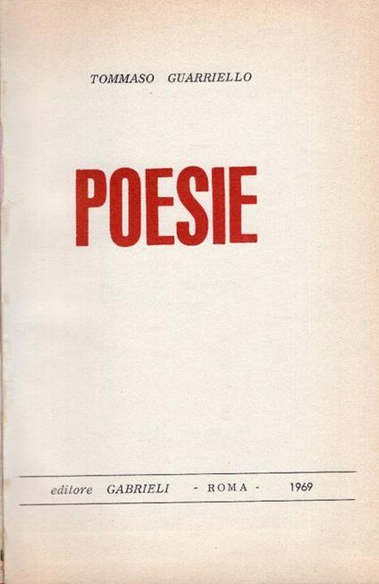 Poesie. Disegni di M.D. Pugliese e Lucio Garriba - copertina
