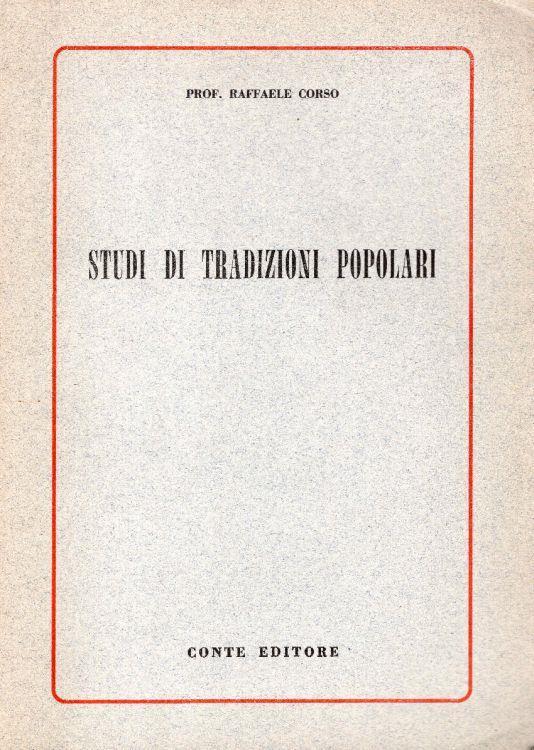 Studi di tradizioni popolari - Raffaele Corso - copertina