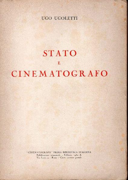 Stato e cinematografo - copertina