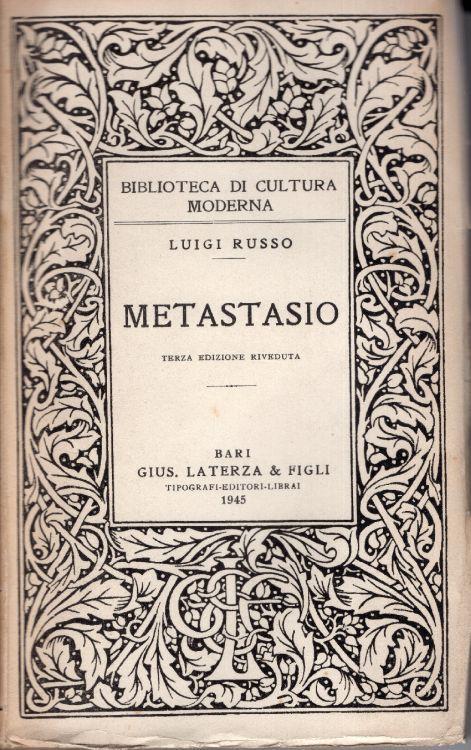 Metastasio - Luigi Russo - copertina