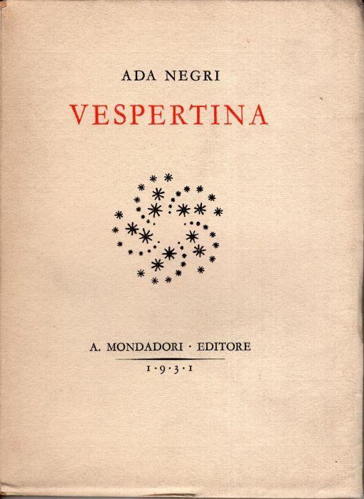 Vespertina - Ada Negri - copertina