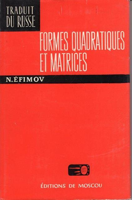 Formes quadratiques et matrices - copertina