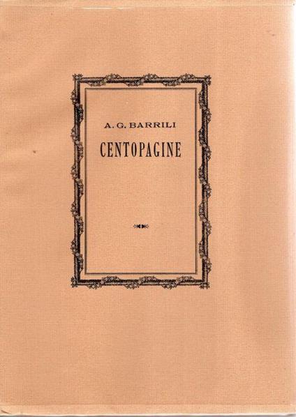 Centopagine - Anton Giulio Barrili - copertina