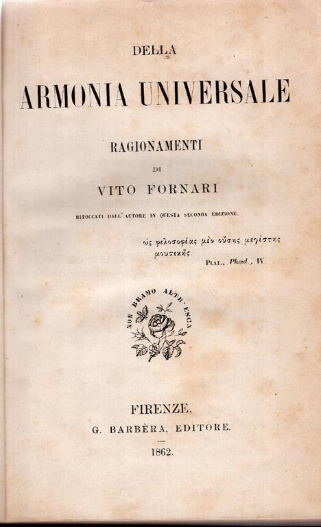 Della armonia universale : ragionamenti, seconda edizione - 2
