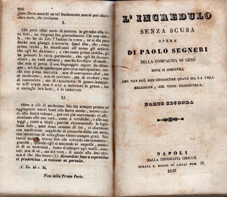 L' incredulo senza scusa : opera di Paolo Segneri della compagnia di Gesù dove si dimostra che non può non conoscere quale sia la vera religione, chi vuol conoscerla, parte prima e seconda - Paolo Segneri - 3