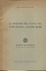 La nozione di gusto nel XVIII secolo: Davide Hume. Estratto da Rivista di estetica, 1970