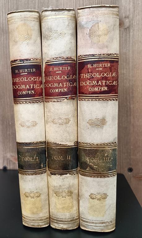 Theologiae dogmaticae compendium in usum studiosorum theologiae. Tomus 1, Theologia generalis complectens disputationes quatuor auctore H. Hurter S.J. Tomus 2, Theologiae specialis pars prior complectens disputationes tres : de deo uno et trino, de d - copertina