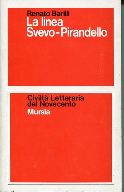 La linea Svevo-Pirandello - Renato Barilli - copertina