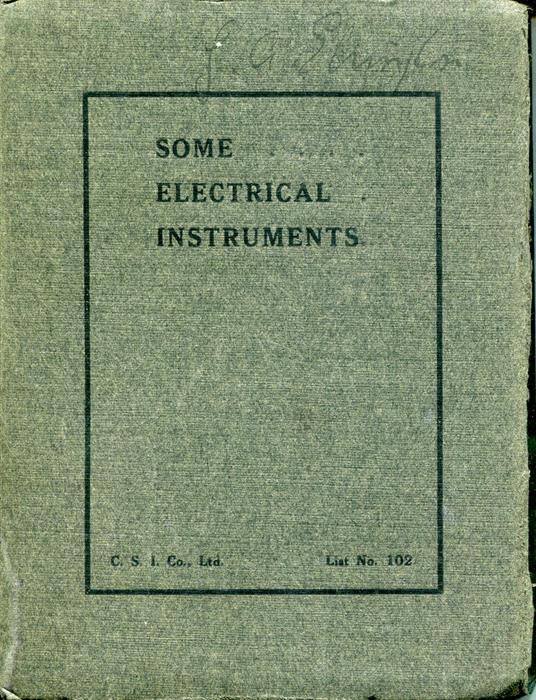 Some electrical instruments : list no. 102 - copertina