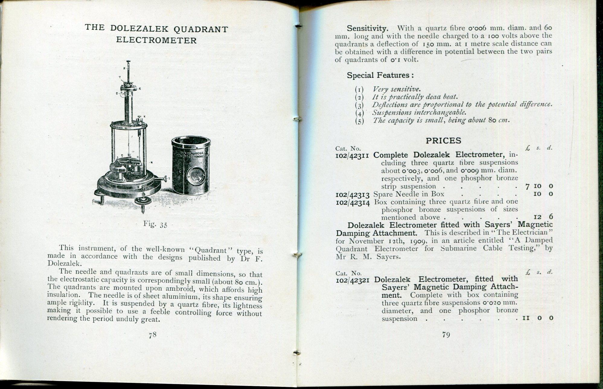 Some electrical instruments : list no. 102