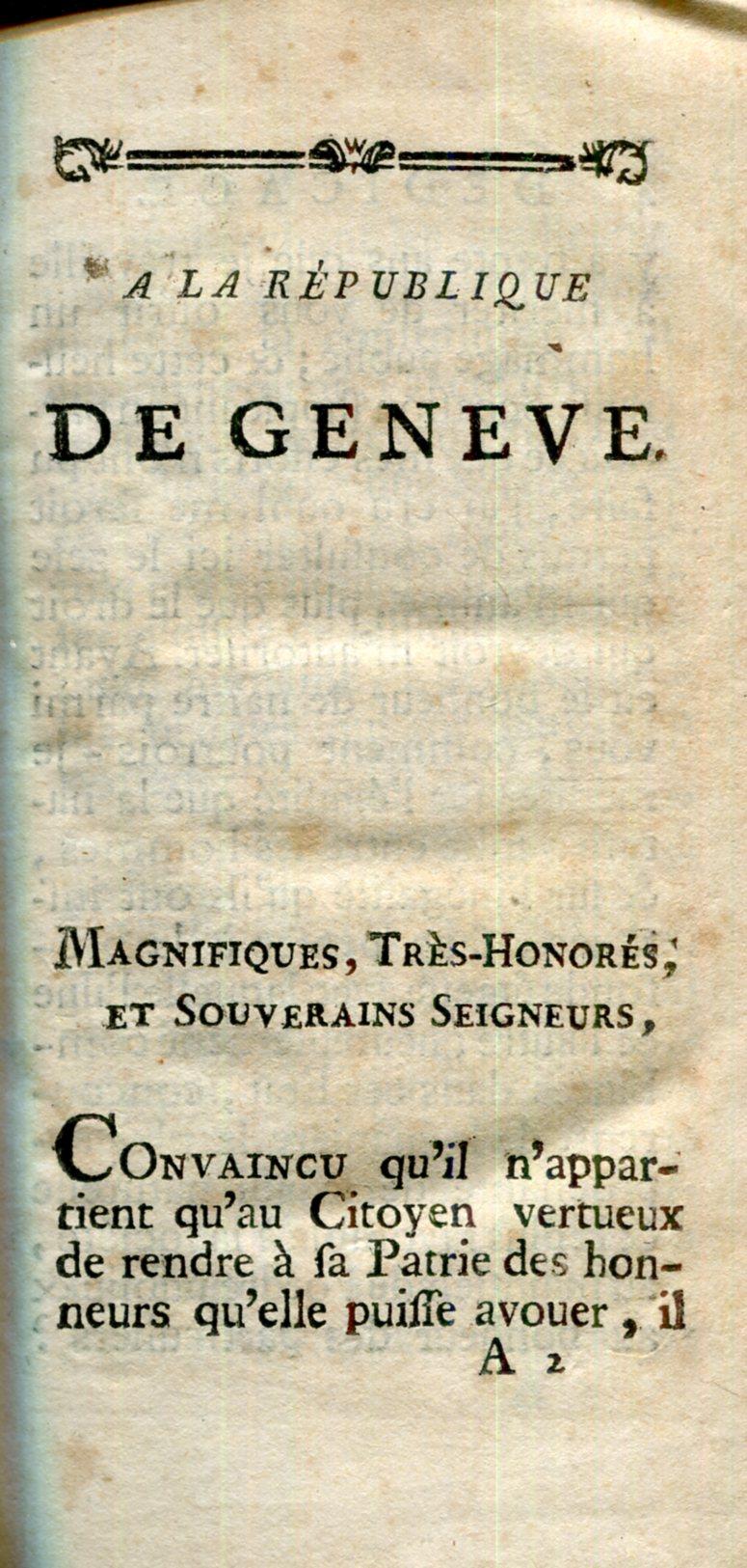 Discours sur l'origine et les fondemens de l'inégalité parmi les hommes - Notes - Lettre de Jean-Jacques Rousseau à Monsieur Philopolis - Discours sur l'économie politique. Oeuvres complettes de J.J. Rousseau, citoyen de Genève. Politique Tome 1