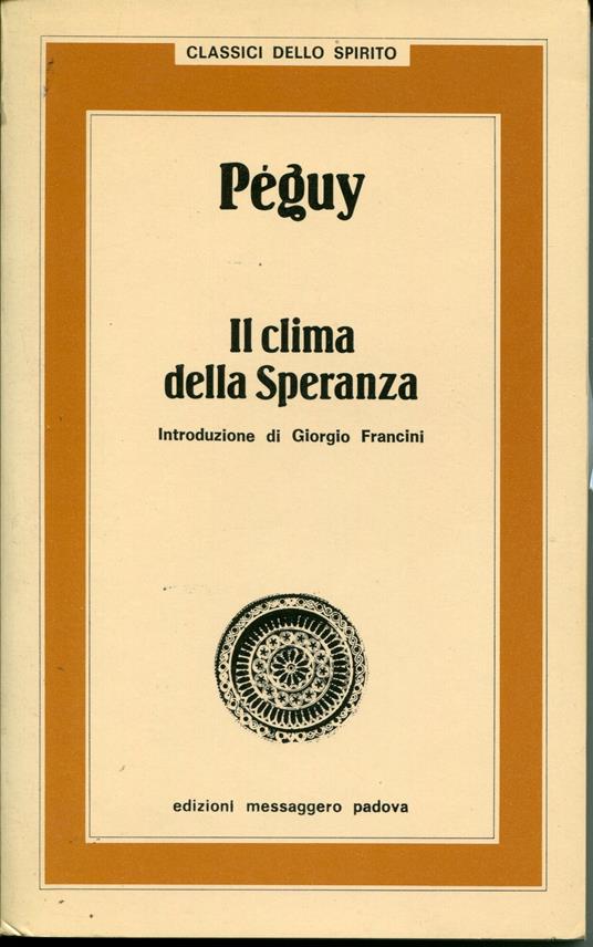 Peguy. Il clima della speranza - copertina