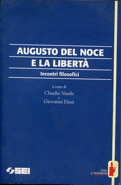 Augusto Del Noce e la libertà - copertina