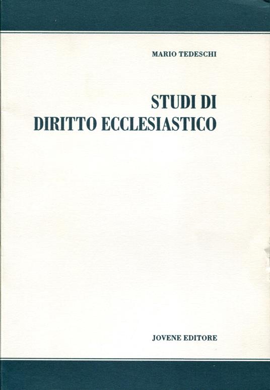 Studi di diritto ecclesiastico - Mario Tedeschi - copertina