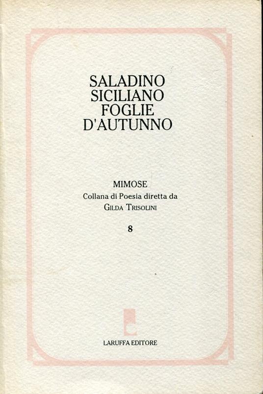 Foglie d'autunno - copertina