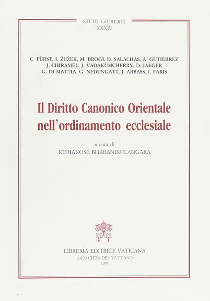 diritto canonico orientale nell'ordinamento ecclesiale - copertina