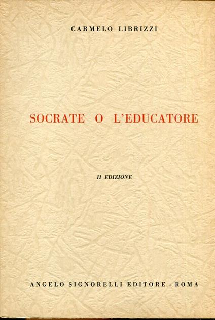 Socrate o l'educatore - Carmelo Librizzi - copertina