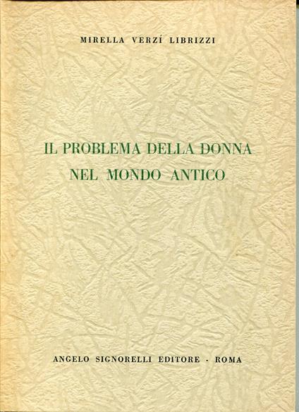 Il problema della donna nel mondo antico - copertina