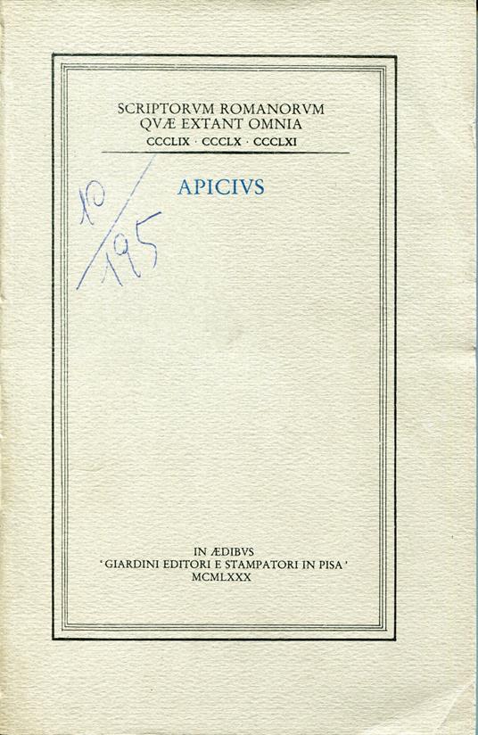 Apicius - copertina