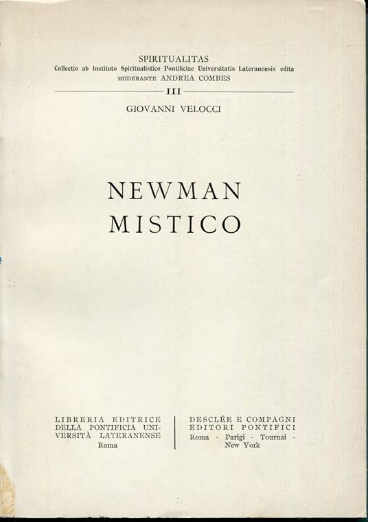 Newman mistico - Giovanni Velocci - copertina