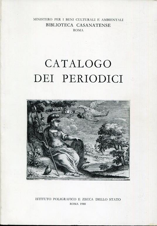 Catalogo dei periodici, - copertina