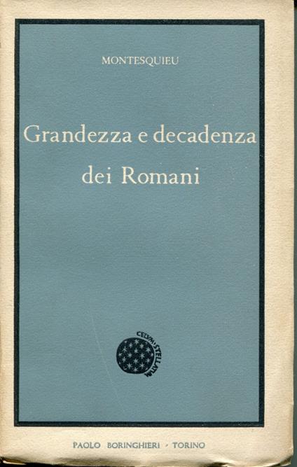 Considerazioni sulle cause della grandezza e decadenza dei Romani - copertina