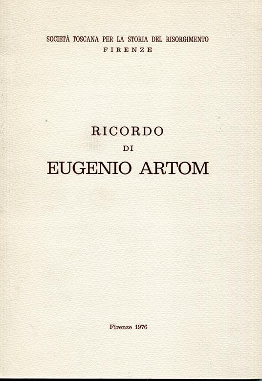 Ricordo di Eugenio Arto - copertina