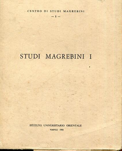 Studi magrebini , 1 - copertina
