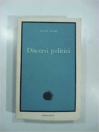 Discorsi politici - David Hume - copertina