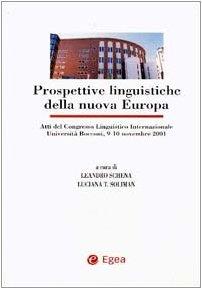 Atti del Congresso linguistico internazionale (Università Bocconi, 9-10 novembre 2001) - copertina