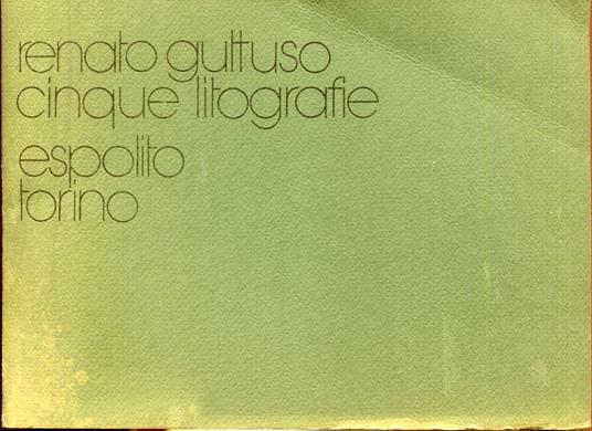 Cinque litografie - Renato Guttuso - copertina