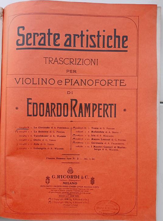 Spartiti musicali - copertina