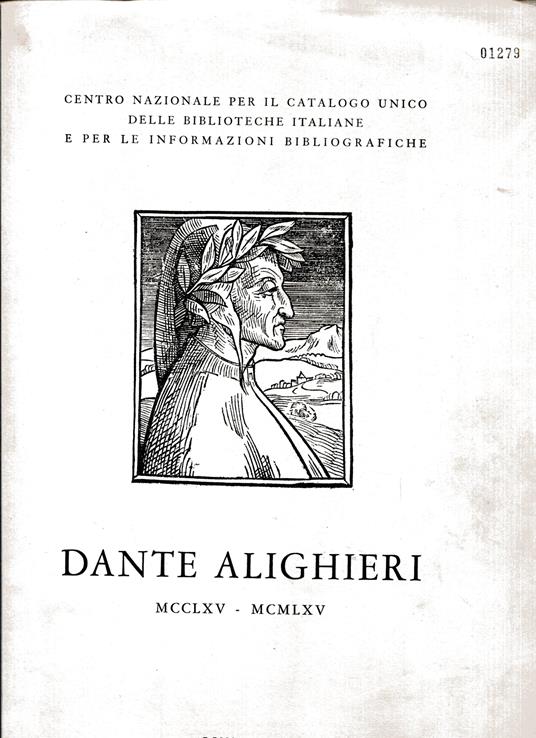 Dante Alighieri. MCCLXV MCMLXV - copertina