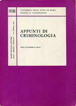 Appunti di criminologia : anno accademico 1968-69