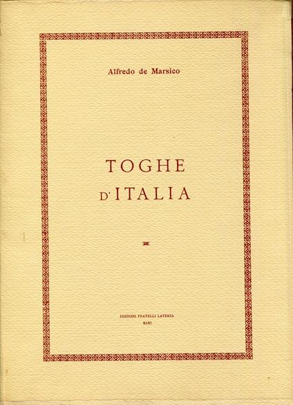 Toghe d'Italia, Volume 1 - copertina