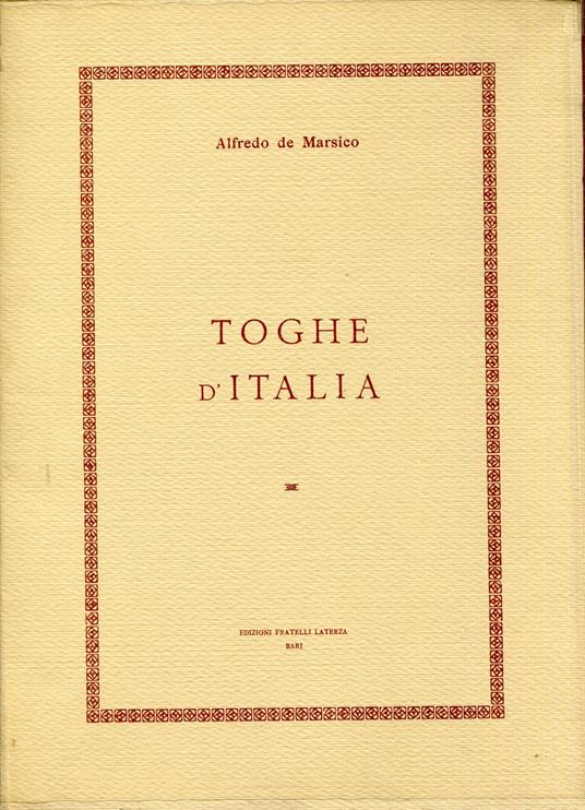 Toghe d'Italia, Volume 1 - copertina