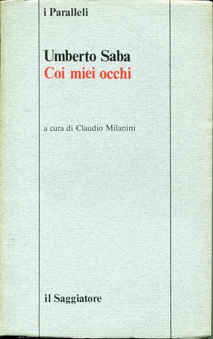 Coi miei occhi - Umberto Saba - copertina