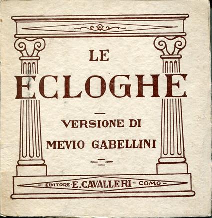 Le Ecloghe di Virgilio - copertina