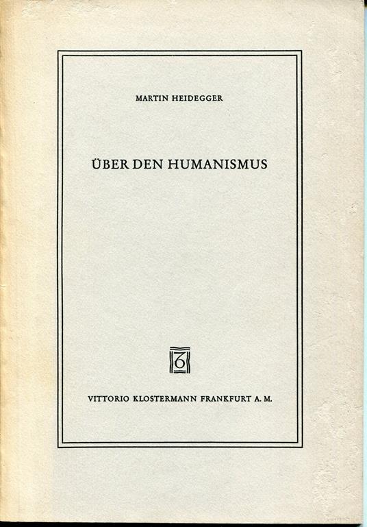Über den Humanismus - Martin Heidegger - copertina