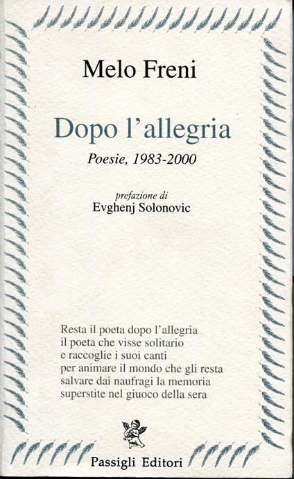Dopo l'allegria : poesie 1983-2000 - copertina