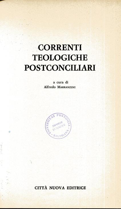 Correnti teologiche postconciliari - copertina