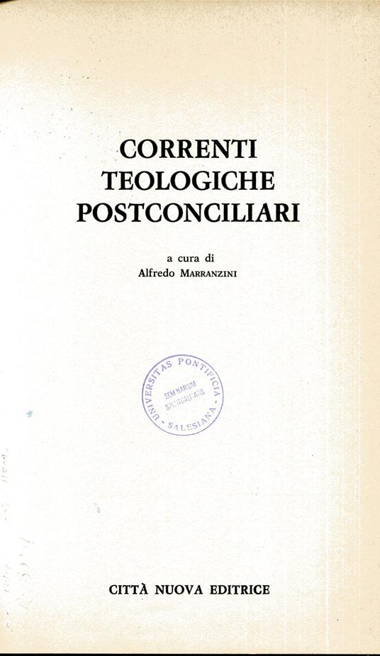 Correnti teologiche postconciliari - copertina