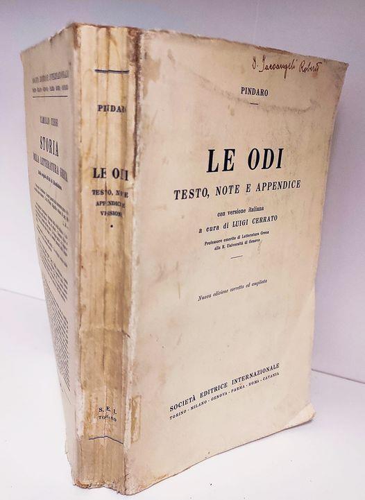 Le odi : testo, note e appendice, con versione italiana a cura di Luigi Cerrato - copertina