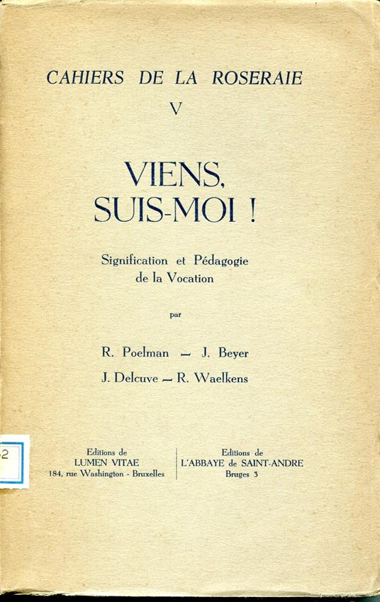 Viens, suis-moi! : Signification et Pédagogie de la Vocation - copertina