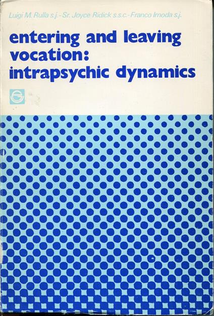 Entering and leaving vocation : intrapsychic dynamics - copertina