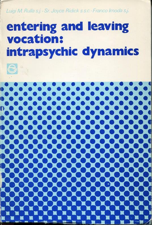 Entering and leaving vocation : intrapsychic dynamics - copertina