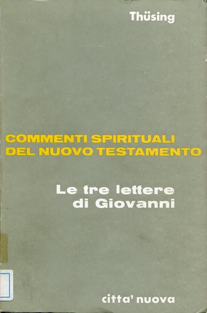Le tre lettere di Giovanni - copertina